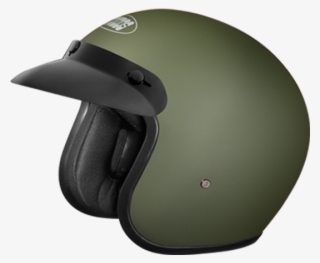 Studd Open Face Jetstar Classic Military Green Helmet - Motorcycle Helmet