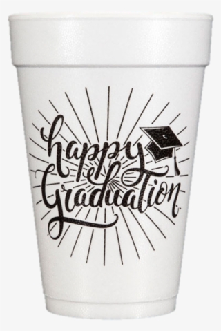 Pre-printed Styrofoam Cups Happy Graduation - Pint Glass