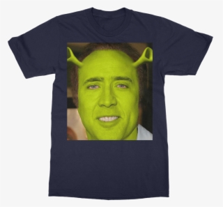 Nicolas Cage As Shrek ﻿classic Adult T-shirt - Nicolas Cage