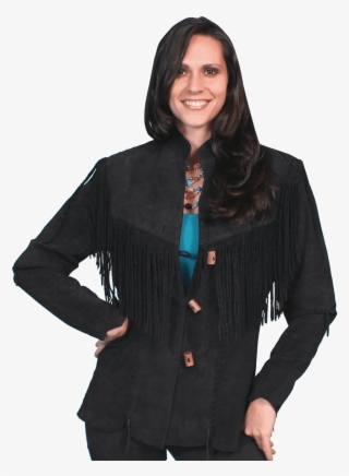 Women's Fringe Suede Leather Jacket By Scully - Coat