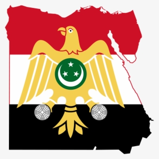 Flag Map Of Egypt - Egypt Flag Map