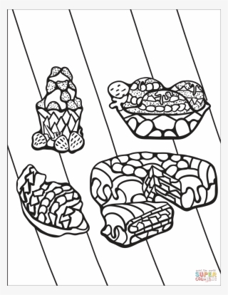 Click The Zentangle Desserts Coloring Pages To View - Line Art