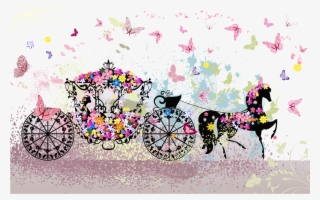 Butterfly Photography Carriage Stock Wedding Flowers - Flower Horse Carriage