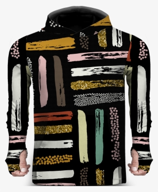 Line Paint Colorful Lightweight Sun Hoodie - Cardigan