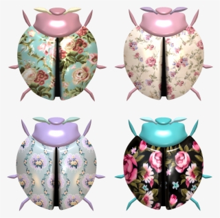 Ladybug Flower Pattern Shabby Chic 1422330 - Shabby Chic Pattern Transparent Background