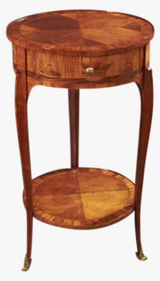 French Transitional Marquetry Round Table, Manner Of - End Table