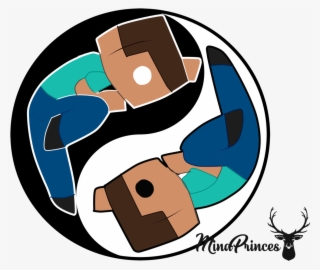 “herobrine And Steve ☯ Ying-yang☯ Vector Ready To Print - Herobrine X Steve