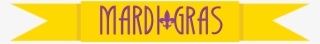Mardi Gras Yellow Banner Clip Art - Graphics