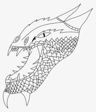 Dragon, No Background, The Head Of The, Monster - Line Art