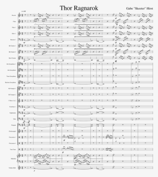 Thor Ragnarok Sheet Music For Flute, Clarinet, Piccolo, - Sheet Music