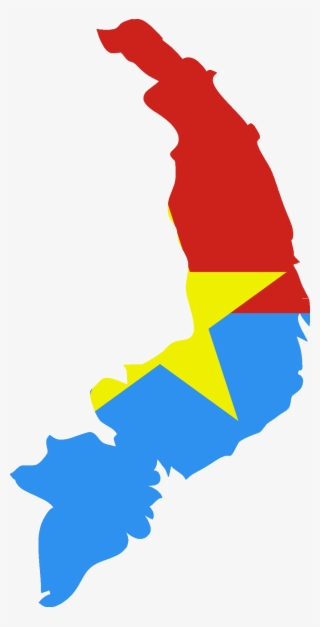 South Vietnamese Vietnam Flag - Map Of The Republic Of Vietnam