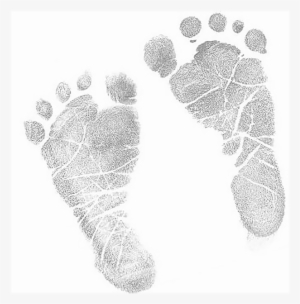 "footprints- Newborn Set - Baby Footprint Black White