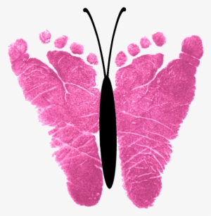 Footprint Clipart Butterfly - Its A Girl Butterflies