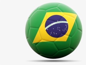 Illustration Of Flag Of Brazil - Brazil Flag With Football