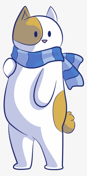 Bobtail Bobtail Cat Cat Vector - Cat With Scarf Clipart