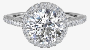 Real Gem Jewelers Exceptional Jewelry Exclusive Brands - Ritani French-set Halo Diamond Band Engagement Ring