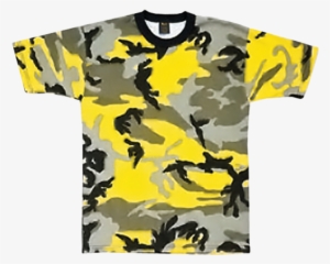 View - Rothco T-shirt, Yellow Stinger Camo, Small