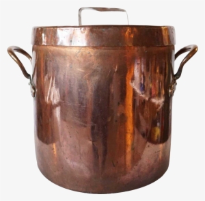 Large English Victorian Copper Cooking Pot With L - Cookware And Bakeware