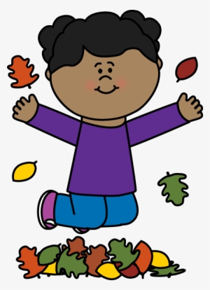Picture Clipart - Jumping In The Leaves Clipart
