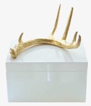 Lacquered Box With Antler - Reindeer
