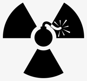 Nuclear Explosion Clipart Transparent Background - Radiation Symbol Black And White