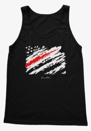 Red Line Grunge Flag ﻿classic Men's Tank - T-shirt