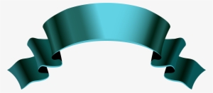 Teal Ribbon Banner Png