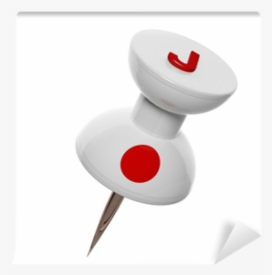 3d Pushpin With Flag Of Japan Isolated On White Wall - Games