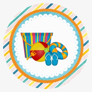 Houses Clipart Pool - Adesivo Festa Praia Surf Piscina Verao