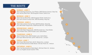 545 Miles Will Take You Through 58 Towns, Across 8 - California Map