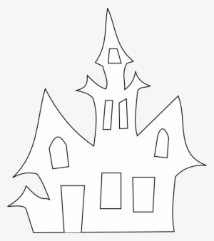Haunted House Silhouette Png - Haunted House Template Free