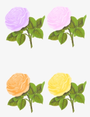 Paper Crafting Rose Digital Collage Sheet Flower Clip - Rose Flower Png Pastel