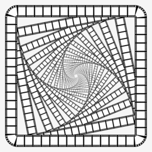 Film Frame Movie Projector Drawing - Film