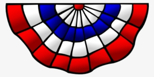 Patriotic Bunting Flag Clip Art Without The - 4th Of July Bunting Clipart