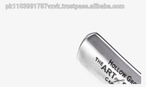 Metal Straight Razor With White Handle - Silver