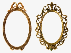 Golden Frame, Round, Texture, Object, Graphical, Hq - Vintage Oval Frame Png