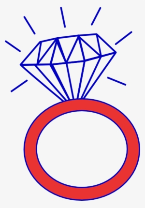 Diamond Ring Cubs Outline Clip Art - Ring Clipart Black And White