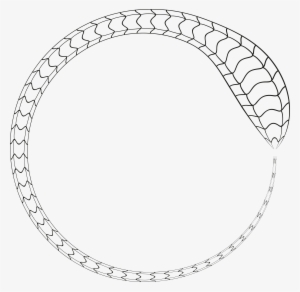 Free Clipart Of A Black And White Snake Forming A Round - Snake Circle Clip Art