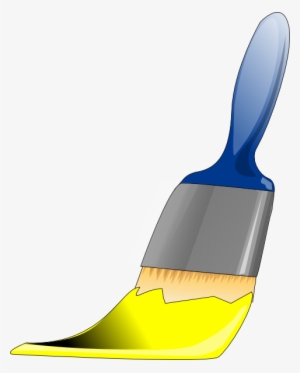 Paint Brush Clipart Yellow - Yellow Paint Brush Clipart