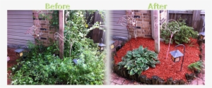 Flower Bed Maintenance - Flower Bed Before And After Mulch