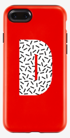 Personalised Initial Red Confetti - Mobile Phone Case