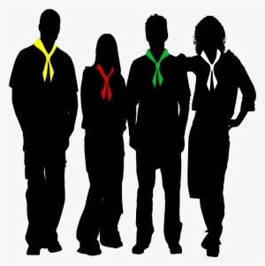 Silhouette With Scarf - Scout Silhouette Png