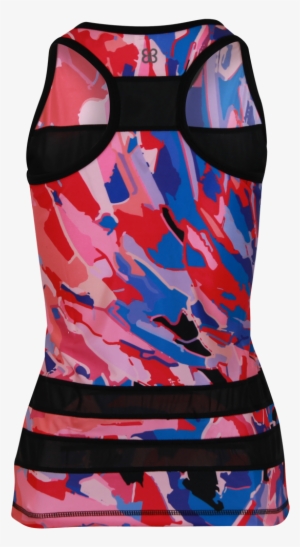 Pink Confetti Mesh Tank - Board Short