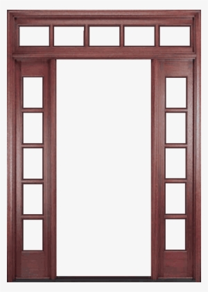 Charlston Frame - Farmhouse Door With Sidelights And Transom