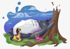 Nalenthi, Eyes Closed, Fluffy, Mei Kusakabe, My Neighbor - Illustration