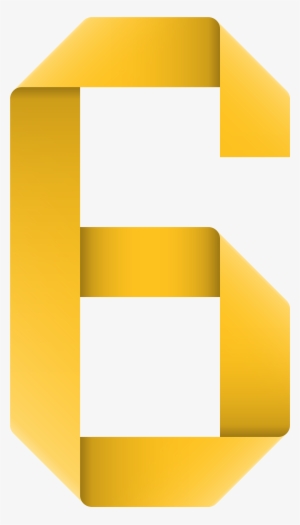 Ribbon Number Six Transparent - Transparent Six Clipart