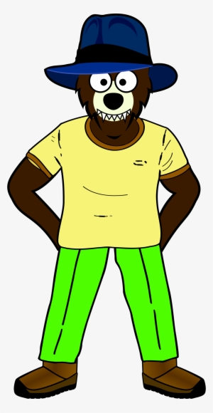 This Free Icons Png Design Of Cartoon Wolf With Clothes