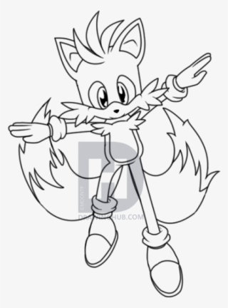 Draw The Fur On The Muzzle And The Body - Tails Sonic The Hedgehog Drawing