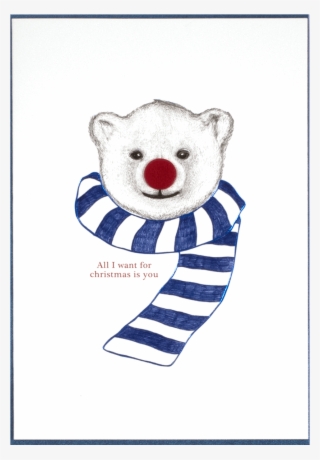 Red Nose White Bear - Cartoon