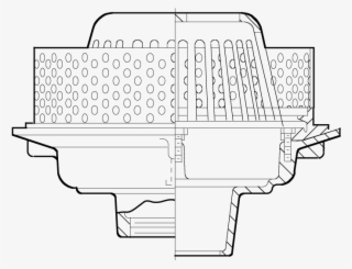 12" Diameter Body Roof Drain And Low Profile Dome With - Diagram